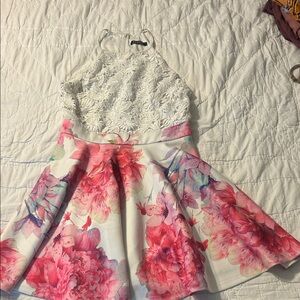 Banjul Pink and White Floral Kids Dress